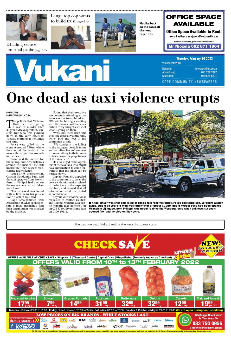 VukaniFebruary 10, 2022 Newspaper Get your Digital Subscription