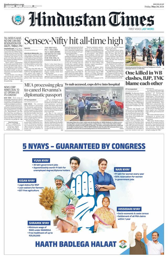 Hindustan Times West UP