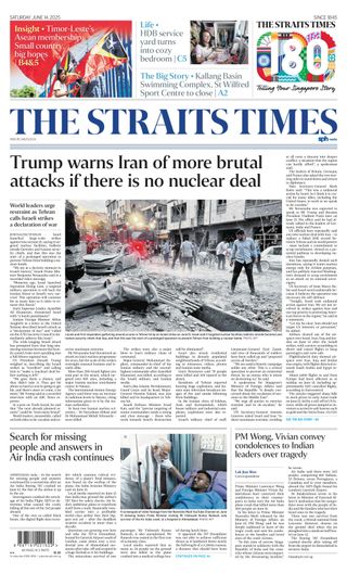 The Straits Times - June 14, 2025 The Straits Times Cover - June 14, 2025 Edition