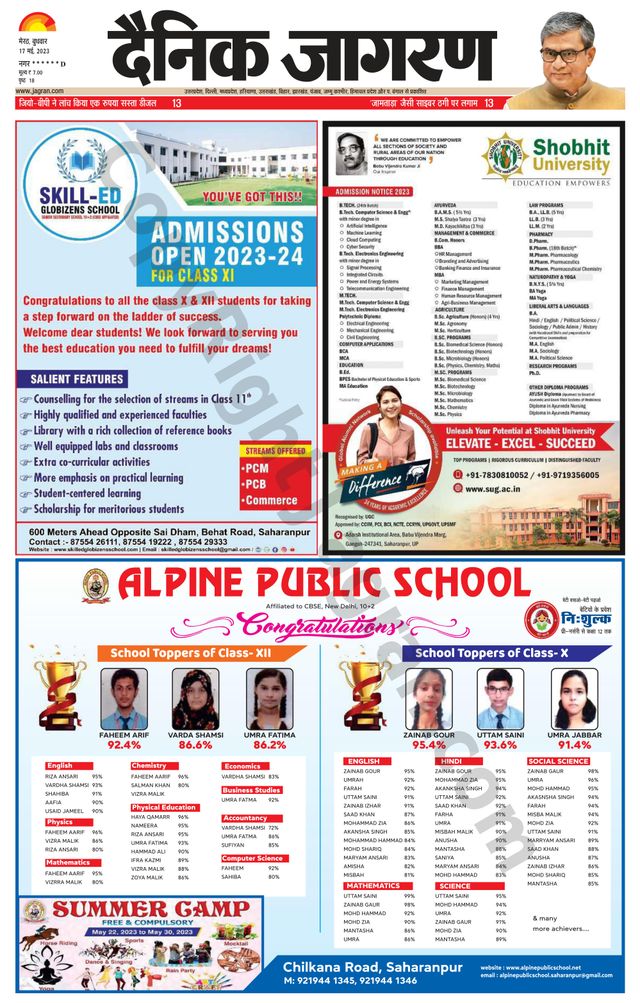 Dainik Jagran Saharanpur