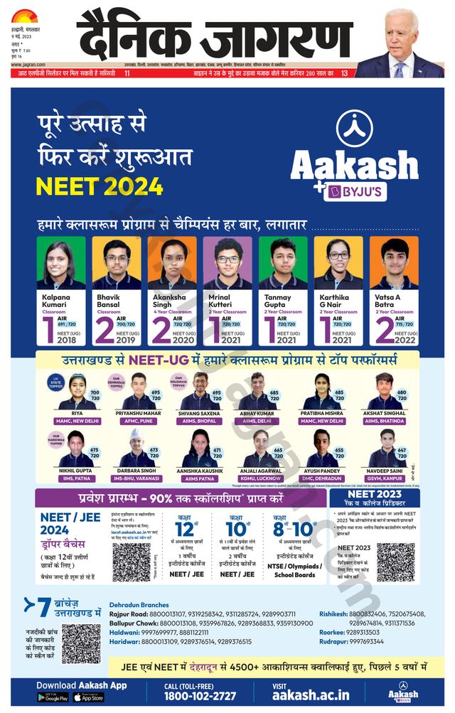Dainik Jagran U.S.Nagar