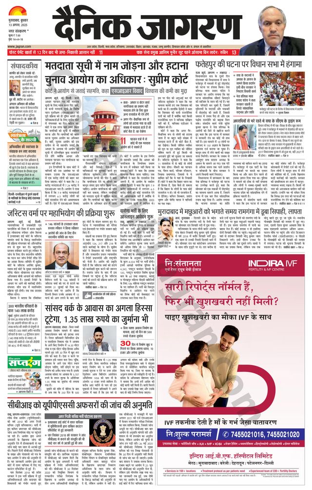 Dainik Jagran Moradabad Dehat