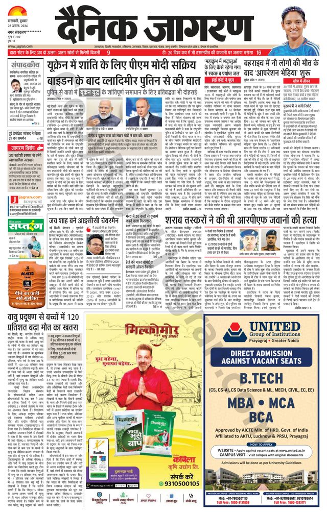 Dainik Jagran Sonbhadra