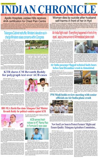 Indian Chronicle  Cover - June 14, 2025 Edition