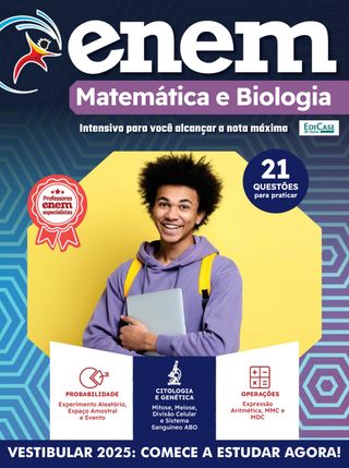 Apostilas Enem - Edição 04 - Matemática e Biologia - 2025 Apostilas Enem Cover - Edição 04 - Matemática e Biologia - 2025 Edition
