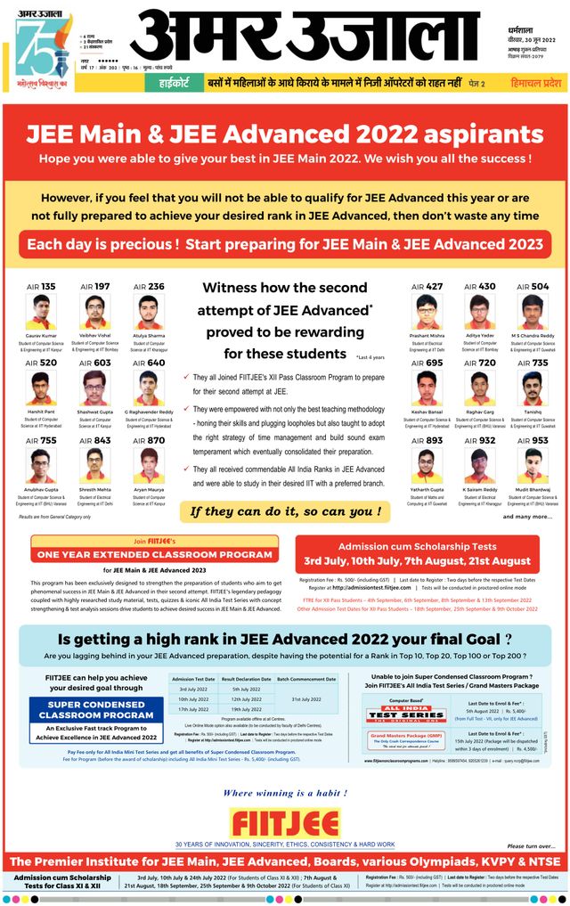 Amar Ujala Hamirpur Himachal