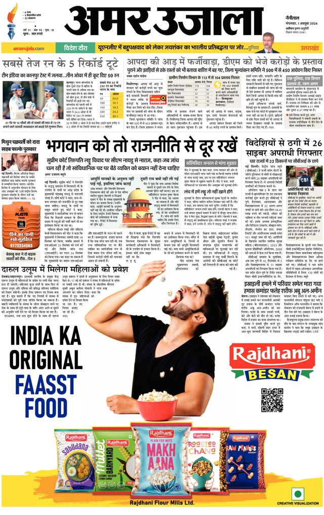 Amar Ujala Udhamsingh Nagar