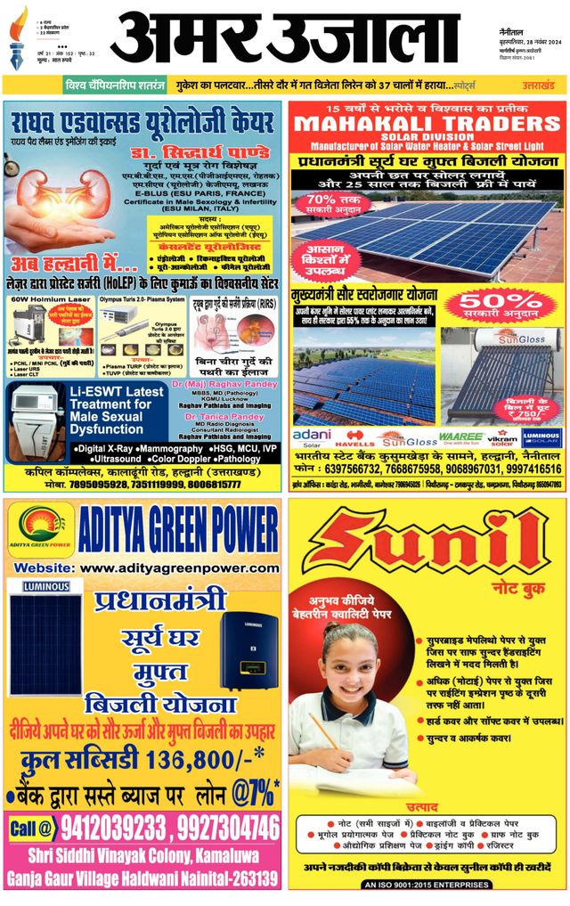 Amar Ujala Udhamsingh Nagar