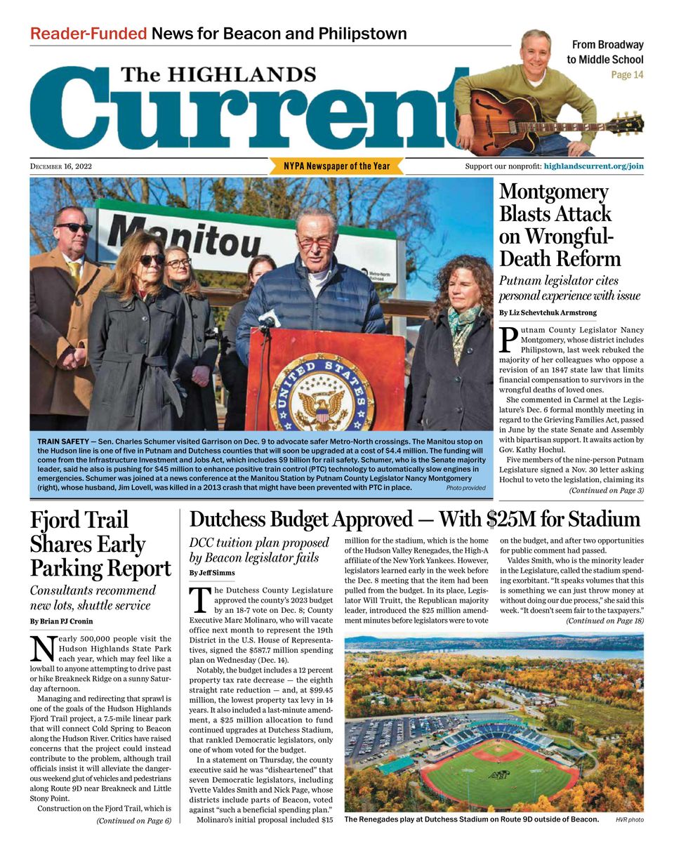 The Highlands CurrentDec. 16, 2022 Newspaper Get your Digital