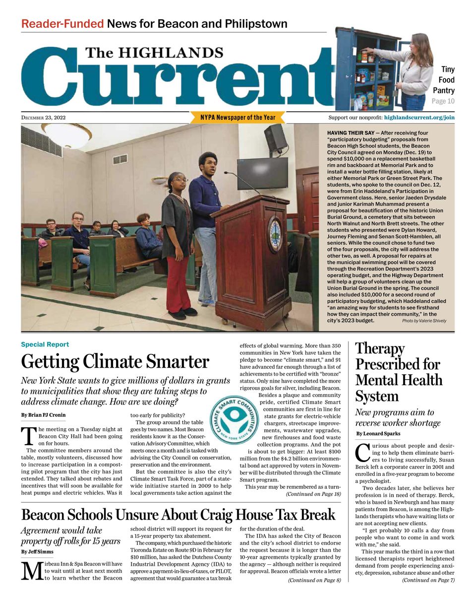 The Highlands CurrentDec. 23, 2022 Newspaper Get your Digital