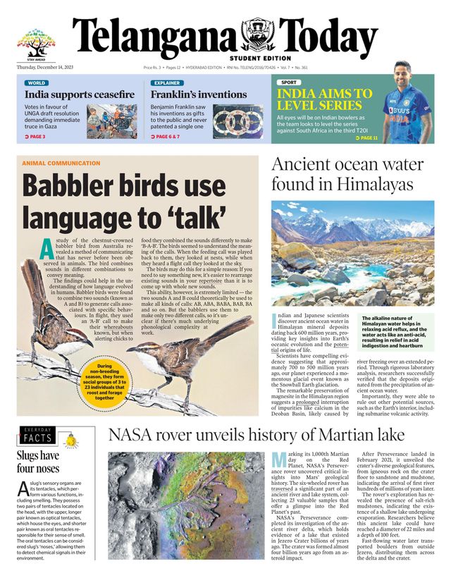 Telangana Today - School Edition