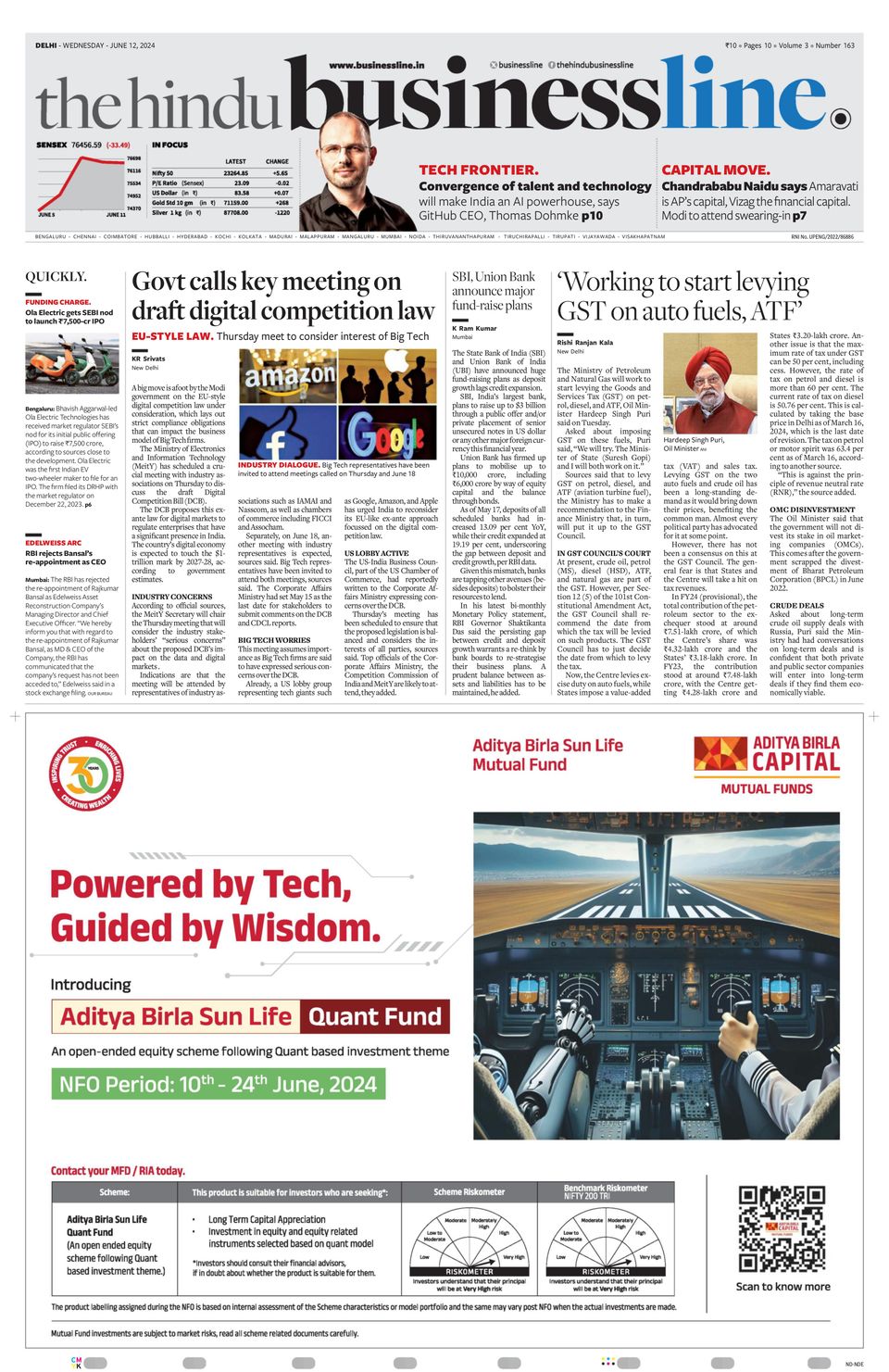 The Hindu Business Line Delhi Newspaper - Get your Digital Subscription