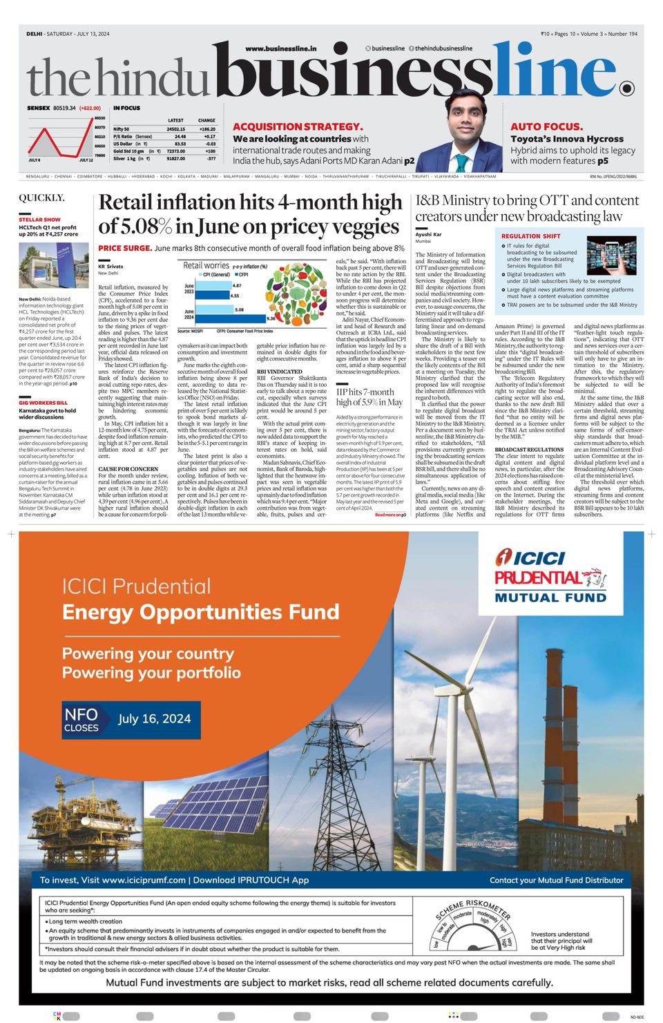 The Hindu Business Line Delhi-July 13, 2024 Newspaper