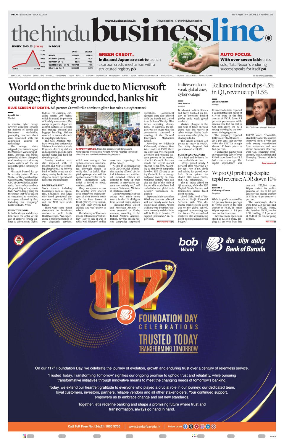 The Hindu Business Line Delhi-July 20, 2024 Newspaper