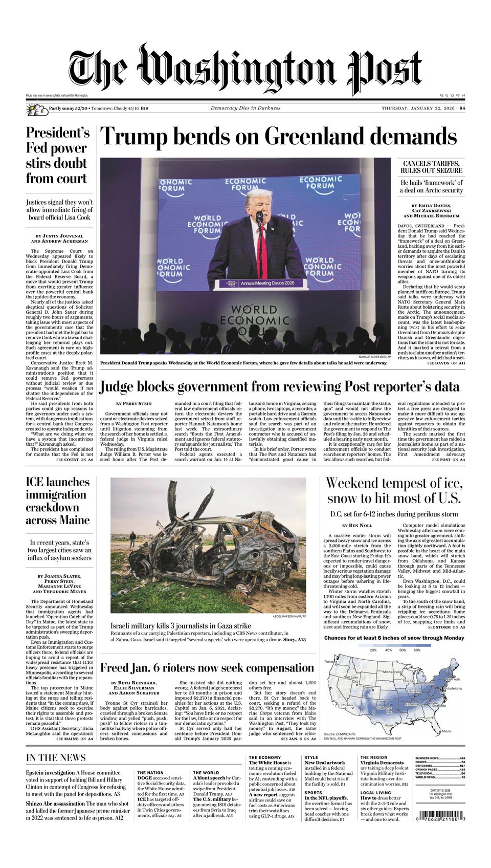 Get digital access to The Washington Post - January 22, 2026 issue ...