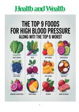 The Top 9 Foods for High Blood Pressure, along with the Top 6 Worst