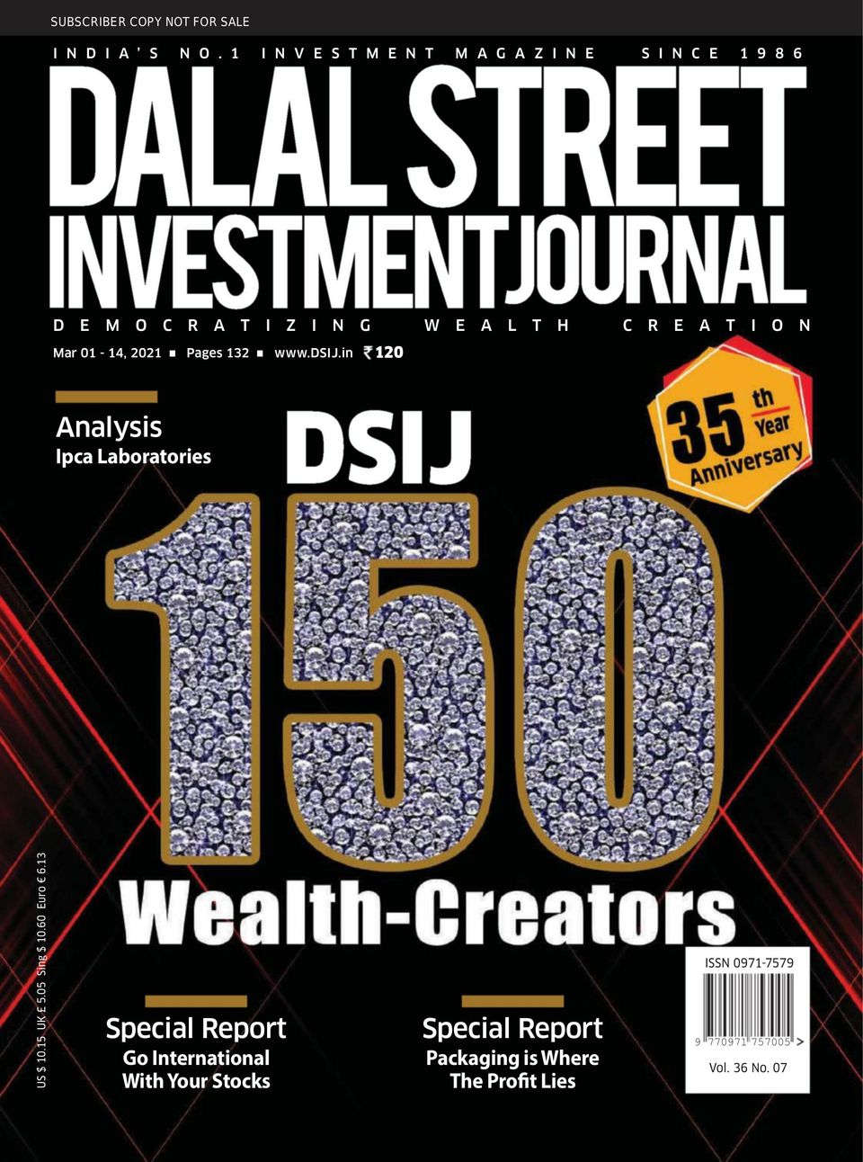 Get digital access to Dalal Street Investment Journal March 01 2021